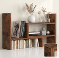 Étagère de Bureau 3 Niveaux Ajustable & Extensible en Bois MDF