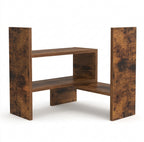 Étagère de Bureau 3 Niveaux Ajustable & Extensible en Bois MDF