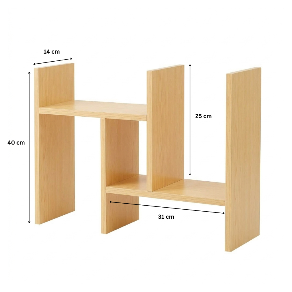Organisateur de Bureau Multifonction en MDF – Étagère de Rangement à Plusieurs Niveaux